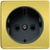FD04335OB-M Обрамление розетки 2к+з, цвет bright gold черный FEDE