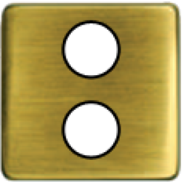 FD04316PB-M TV/SAT Монтажная плата для механизмов с двумя коннекторами черный, цвет Bright Patina FEDE