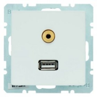 3315396089 BMO USB/3.5mm AUDIO Q1 цвет: полярная белезна Berker
