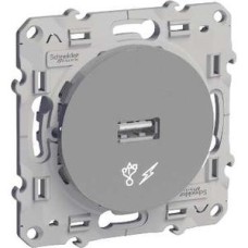 S53R408 USB розетка алюминий Odace Schneider Electric S53R408 USB розетка алюминий Odace Schneider Electric