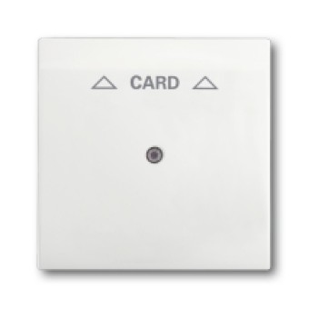 1753-0-0190 (1792-774), Плата центральная (накладка) для механизма карточного выключателя 2025 U, серия impuls, цвет белый бархат, ABB