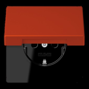 LC1520KIKL4320A Les Couleurs® Le Corbusier SCHUKO®-розетка с откидной крышкой и со встроенной повышенной защитой от прикосновения rouge vermillon 59 Jung