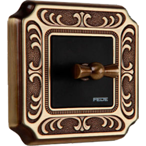 FD01351PB Рамка Siena Патина блестящая 1-постовая Fede