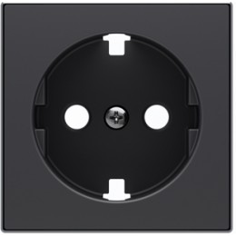 8588.9 NS Накладка для розеток 2Р+Е с плоской поверхностью Чёрный бархат , ABB