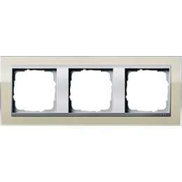 0213776 Рамка Event Clear Песочный / Алюминий  3-постовая Gira