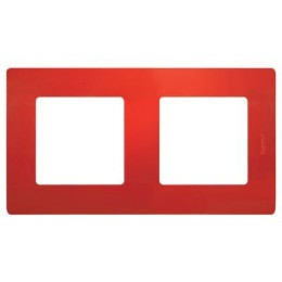 672532 Рамка Etika Красный 2-постовая Legrand