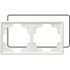 025240 Рамка с уплотнительной вставкой S-color Белый 2-постовая Gira