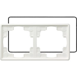 025240 Рамка с уплотнительной вставкой S-color Белый 2-постовая Gira