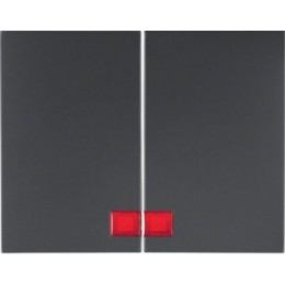 14377006 Клавиши с красной линзой цвет: антрацит, матовый K.1 Berker