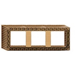 FD01523PB Рамка для накладного монтажа San Sebastian BRIGHT PATINA 3-постовая Fede