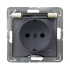 Ospel Impresja Бежевый Розетка 1-ая с/з IP44 с крышкой Schuko, без рамки GPH-1YS/m/27/d Ospel Impresja Бежевый Розетка 1-ая с/з IP44 с крышкой Schuko, без рамки GPH-1YS/m/27/d