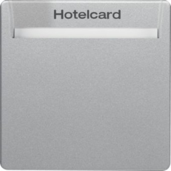 16406094 Карточный выключатель для гостиниц, Q.1/Q.3, цвет: алюминиевый, с эффектом бархата Berker