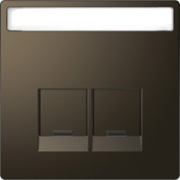 MTN4574-6052 D-life центральная накладка для 2-х модульных разъемов se, мокко Merten