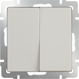 WL03-SW-2G-2W-ivory Выключатель двухклавишный проходной (слоновая кость) Antik Werkel a028887