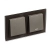ATN320602 Рамка двойная Schneider Electric Atlasdesign Nature, мокко стекло