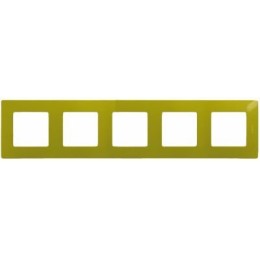 672545 Рамка Etika Зеленый папоротник 5-постовая Legrand