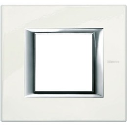 HA4802XC Рамка Axolute Квадрат Алюминий 2-модульная Bticino