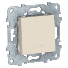 NU520144N Выключатель 1-клавишный, с подсветкой, сх. 1а, Бежевый Schneider Electric NU520144N Выключатель 1-клавишный, с подсветкой, сх. 1а, Бежевый Schneider Electric