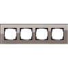 0214122 Рамка Esprit Дымчатое стекло 4-постовая Gira