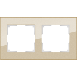WL01-Frame-02 Рамка на 2 поста (шампань) Favorit Werkel a040871