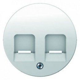 11812089 Центральная панель с заслонками от пыли и полем для надписи, R.1, цвет: белый Berker