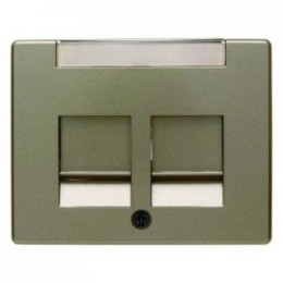 11829011 Центральная панель с заслонками от пыли и полем для надписи цвет: светло-бронзовый, лак Arsys Berker