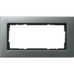 1002202 Рамка без перегородки E22 Сталь 2-постовая Gira
