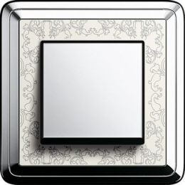 0211683 Рамка Classix Art Хром / Кремовый 1-постовая Gira