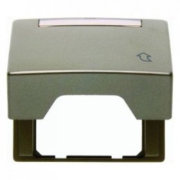 11559111 Промежуточная рамка с откидной крышкой и полем для надписи цвет: светло-бронзовый, лак Arsys Berker