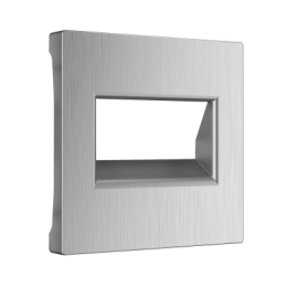 WL09-RJ45+RJ45-CP Накладка для двойной розетки Еthernet RJ-45 (серебряный рифленый) Antik Werkel a041307