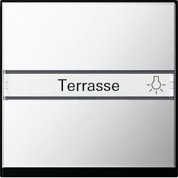 0299605 Клавиша с полем для надписи Хром Хром Gira