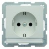 47496089 Штепсельная розетка SCHUKO с полем для надписей цвет: полярная белизна, с эффектом бархата с защитой от детей, Q.1 Berker