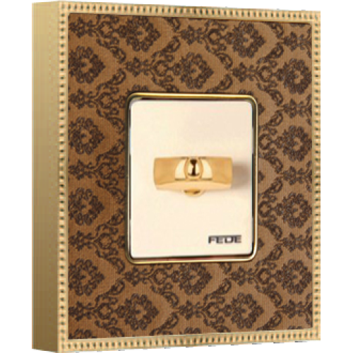 FD01441DBOB Рамка Belle Epoque Tapestry Медь / Золото 1-постовая Fede