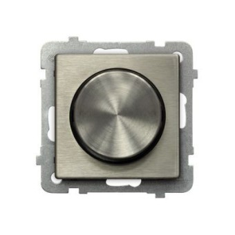 Ospel Sonata Медь (Новое серебро) Светорегулятор поворотно-нажимной для нагрузки лампами накаливания и галогенными LP-8RM/m/44