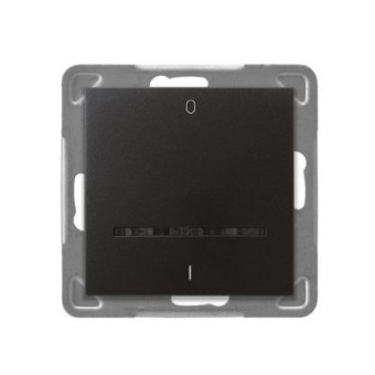 Ospel Impresja Антрацит Выключатель 2-полюсный с подсветкой, без рамки LP-11YS/m/50