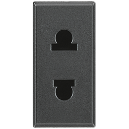 HS4125 Axolute Розетка 2К, 16 А с защитными шторками Евро Bticino