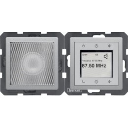 28806084 RADIO TOUCH, Q.1/Q.3, цвет: алюминиевый, с эффектом бархата Berker