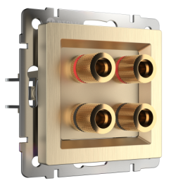 WL10-AUDIOx4 Акустическая розетка (шампань рифленый) Antik Werkel a035635