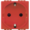 L4141R Силовая розетка 2К+З, 16А, цвет красный Bticino