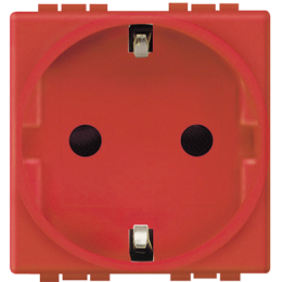 L4141R Силовая розетка 2К+З, 16А, цвет красный Bticino