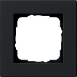0211095 Рамка установочная для монтажа заподлицо E2 Черный матовый 1-постовая Gira