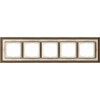 1725-846-500 Рамка Dynasty Латунь античная белая роспись 5-постовая ABB