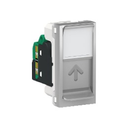 NU341030 Розетка компьютерная, RJ45, одиночная, кат. 5е UTP, 1 Модуль, Алюминий Schneider Electric