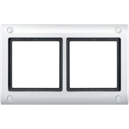 MTN401219 Рамка Aquadesign Полярный белый 2-постовая Merten