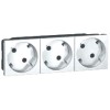 077253 Mosaic Розетка 3Х2к+З немецкий стандарт 45° Legrand