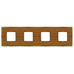 FD01454OOB Рамка Belle Epoque Wood OAK / bright gold 4-постовая гор/верт. Fede