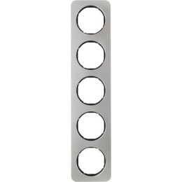 10152104 Рамка R.1 Черный, нержавеющая сталь 5-постовая Berker