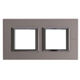 HA4802M2HNX Рамка Axolute Квадрат Титан 2+2 модуля Bticino
