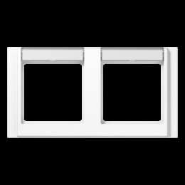 A5820NAWW Рамка с шильдиком A 500 Белый 2-постовая Jung