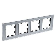 ATN320304 Рамка четверная Schneider Electric Atlasdesign Nature, алюминий стекло ATN320304 Рамка четверная Schneider Electric Atlasdesign Nature, алюминий стекло